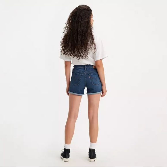 Levi's Mid-Length Denim Dark Wash Shorts - Picture 1 of 9
